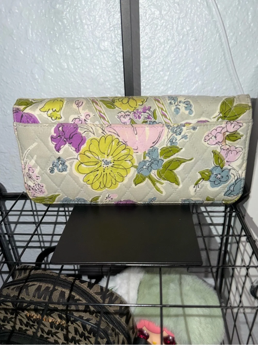 Vera Bradley Accordion Continental Wallet Loves Me Purple Floral Quilted